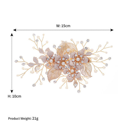 Handmade Floral Pearl Hair Clips for Weddings and Parties