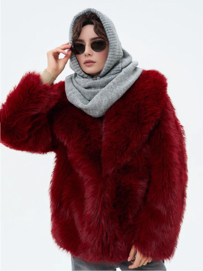 Solid Color Knit Hooded Scarf - Warm and Cozy Unisex Design