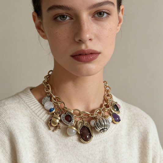 Pendant Chain Necklace Geometric Round Casual Chic