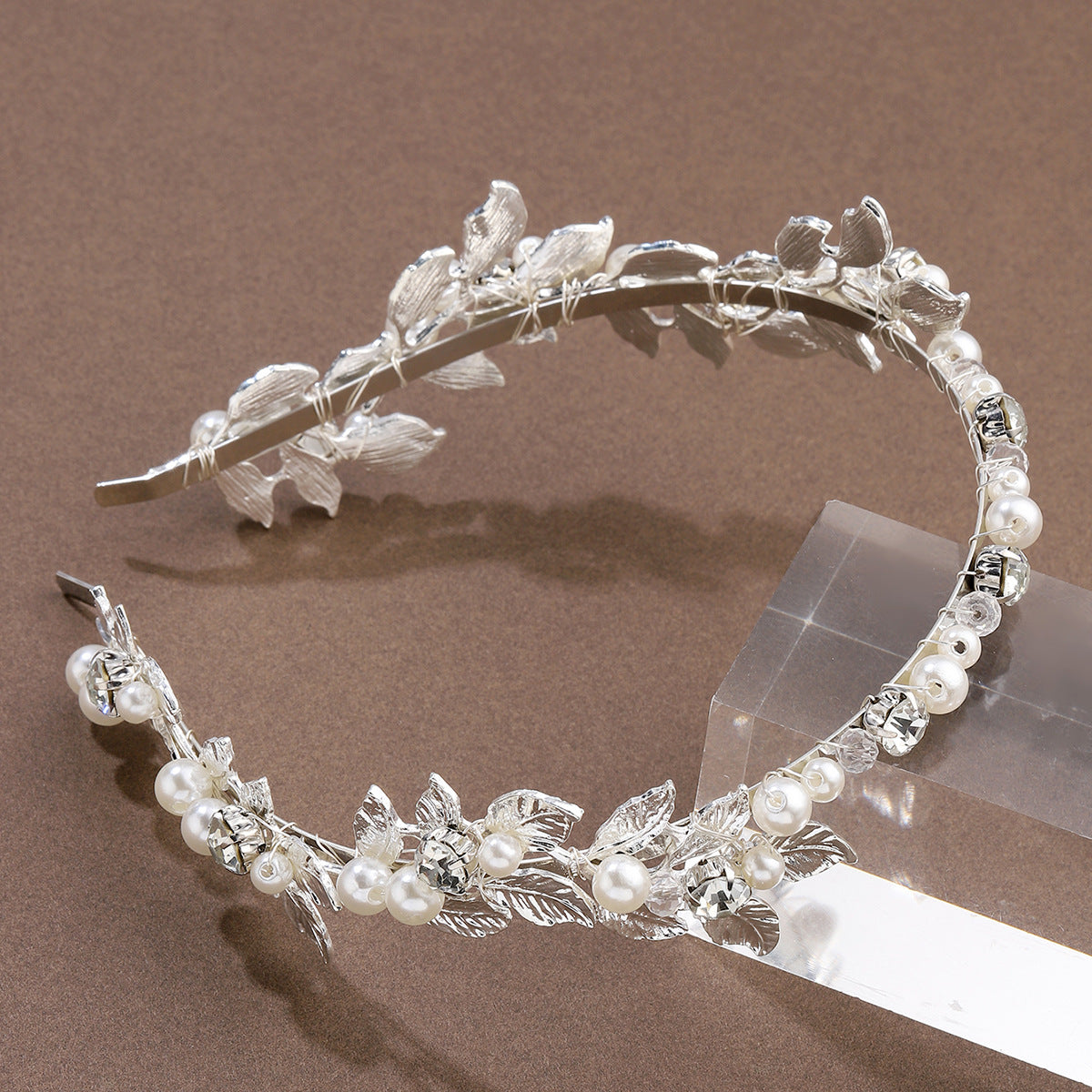 Baroque Alloy Leaf Hairband Bridal Hair Accessory