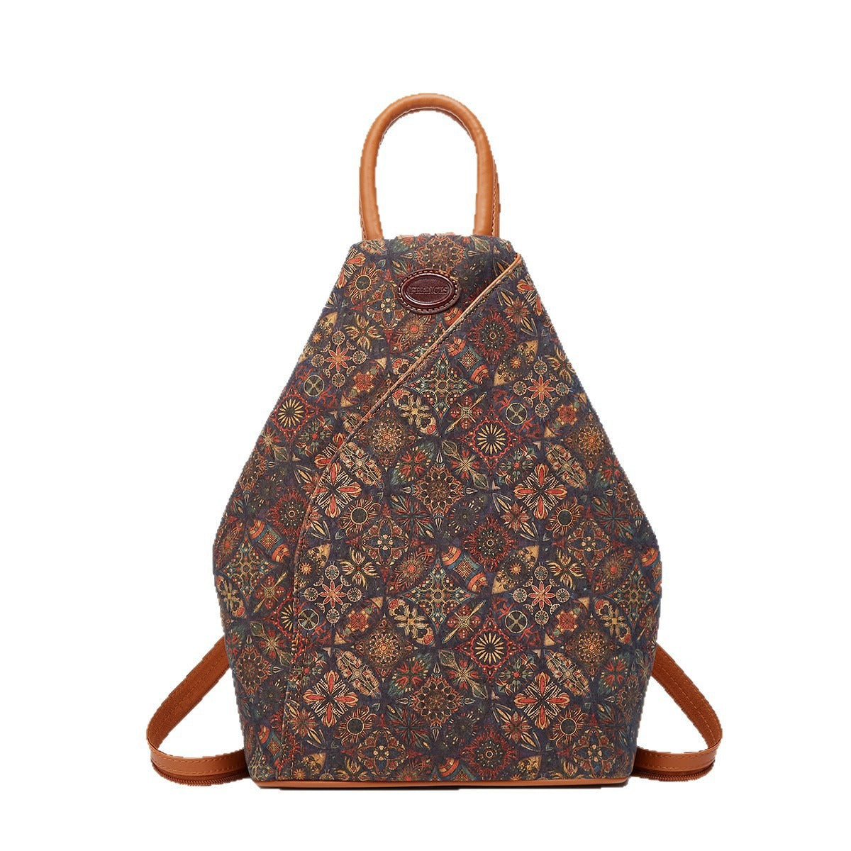 Ethnic Style Multi-Functional Cork Backpack for Casual Travel