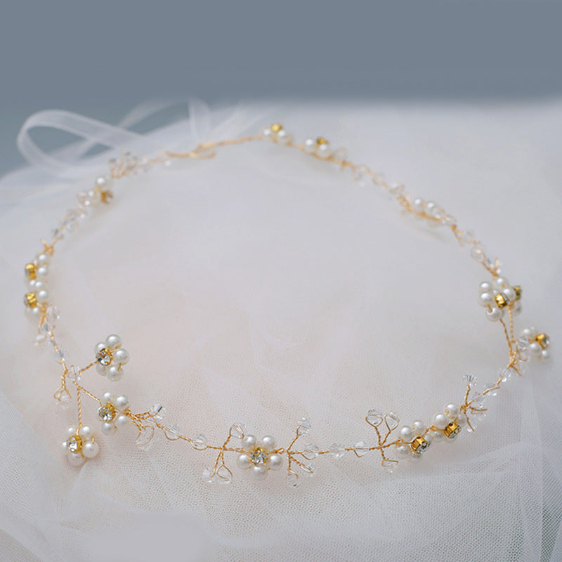 Soft Chain Pearl Headband Bridal Hair Ornament