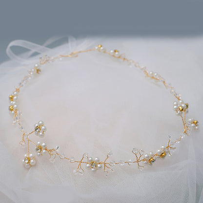 Soft Chain Pearl Headband Bridal Hair Ornament