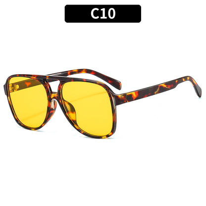 Trendy Retro Square Sunglasses Casual UV400 Protection