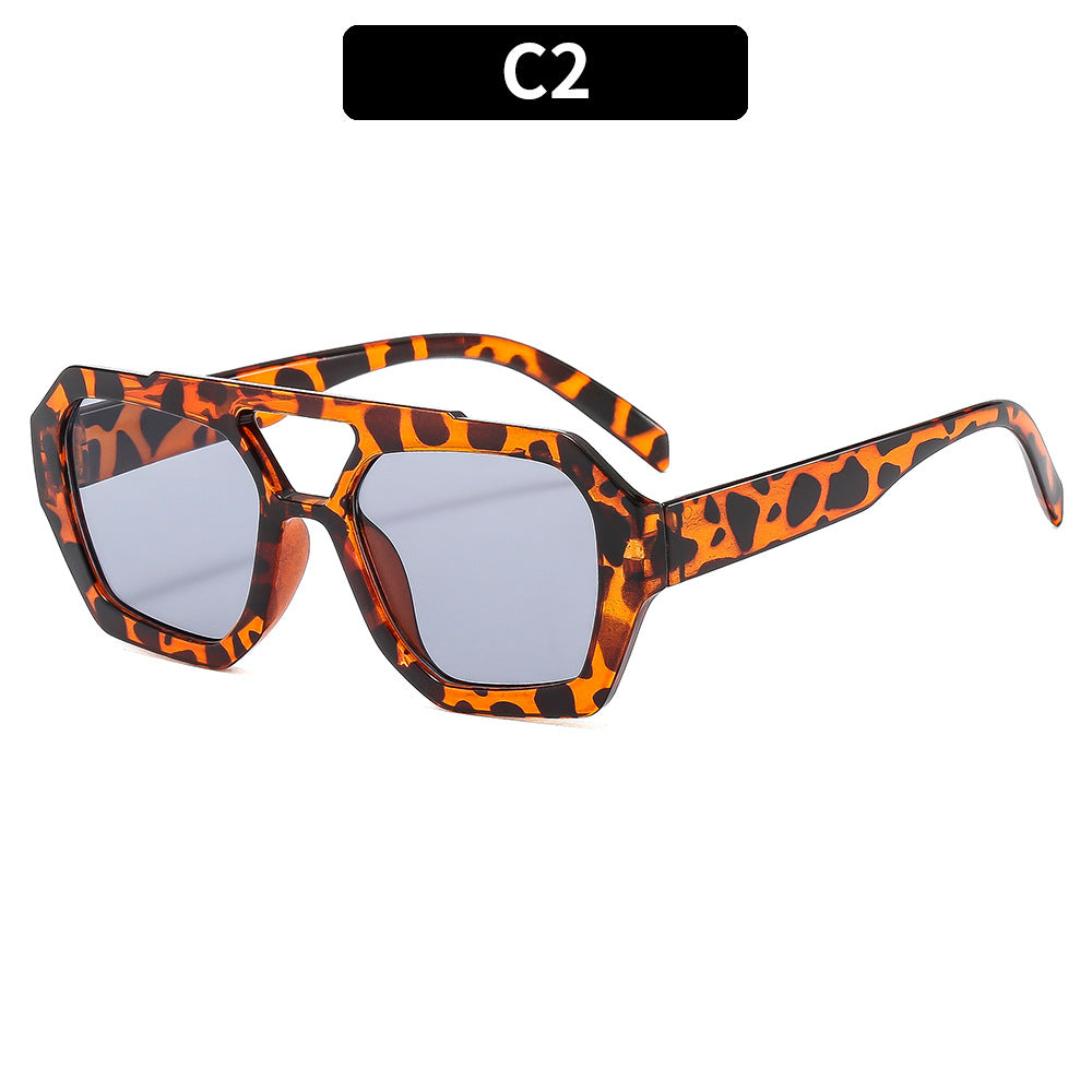 Trendy Square Pilot Sunglasses UV400 Protection