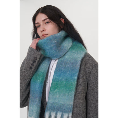 Gradient Wool Scarf for Women Elegant Casual Winter Wear
