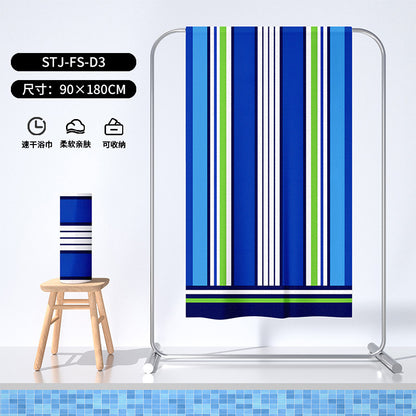 Printed Microfiber Beach Towel Absorbent Bath Towel