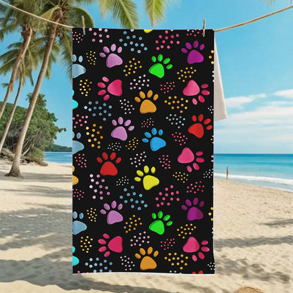 Customizable Turtle Print Beach Towel Ultra-Soft Microfiber Bath Towel