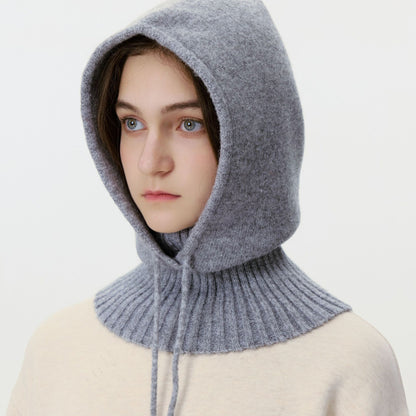 Knitted Warm Ear Protection Hat with Drawstring