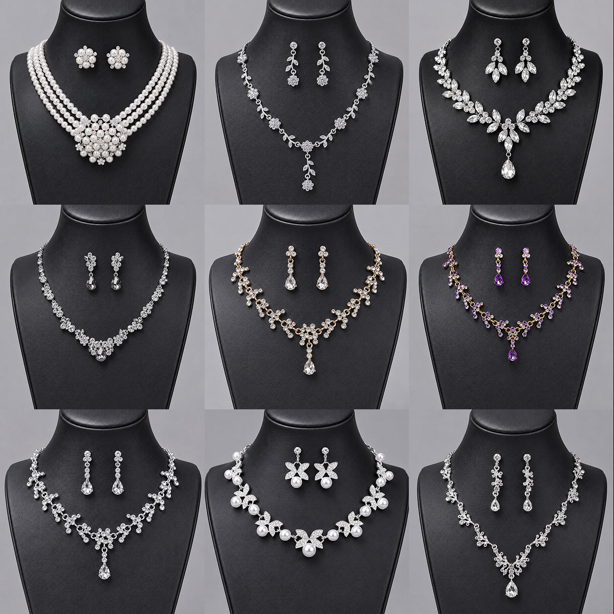 Luxury Bridal Jewelry Set with Pearl and Rhinestone for Weddings and Parties