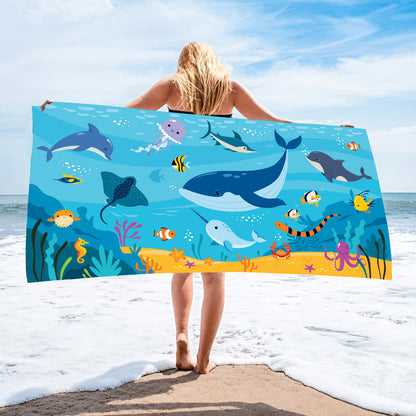 Custom Printed Beach Towel Microfiber Quick-Dry Towel