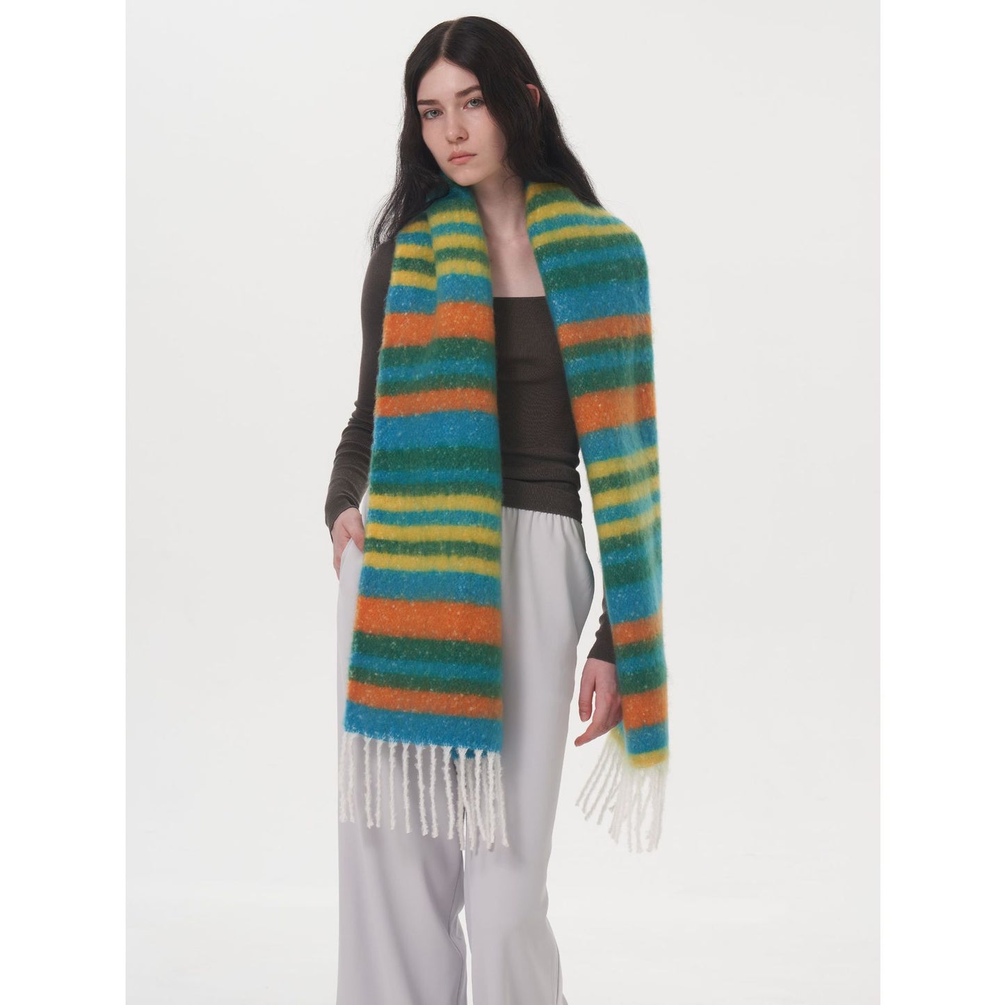 Woven Plaid Scarf for Women – Warm and Stylish