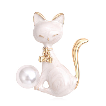 Cat Enamel Pin Cute Fashion Brooch for Women