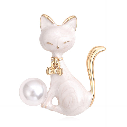 Cat Enamel Pin Cute Fashion Brooch for Women