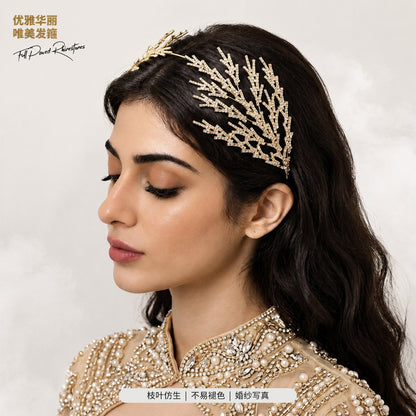 Luxury Rhinestone Bridal Headband for Wedding and Party