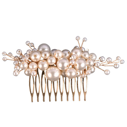 Handcrafted Pearl Side Comb Wedding Hair Accessory