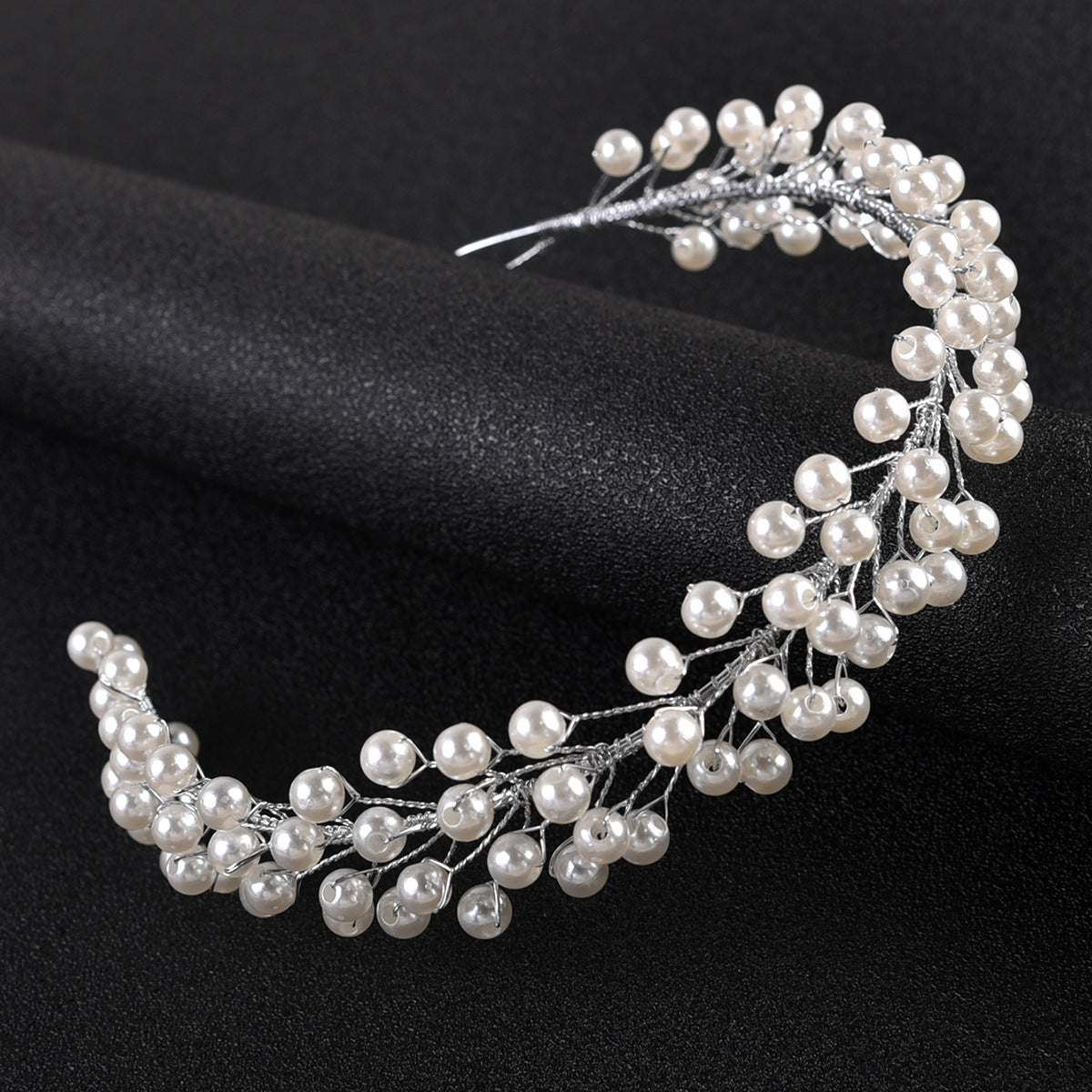 Crystal Pearl Wedding Headband Hair Accessory