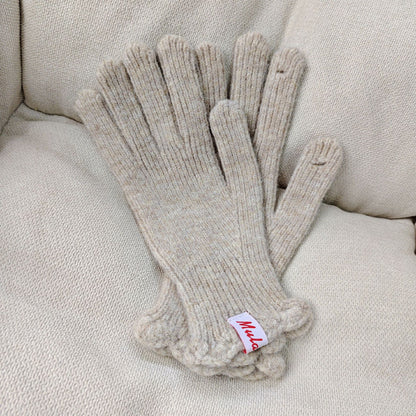 Wool Fingerless Touchscreen Gloves Warm Mittens for Women