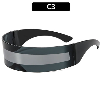 Futuristic Cyberpunk Oversized Sunglasses Trendy Party Shades