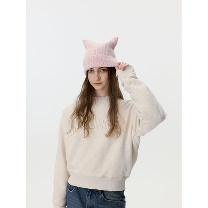 Handmade Wool Blend Knitted Beanie Unisex Casual Warm Hat