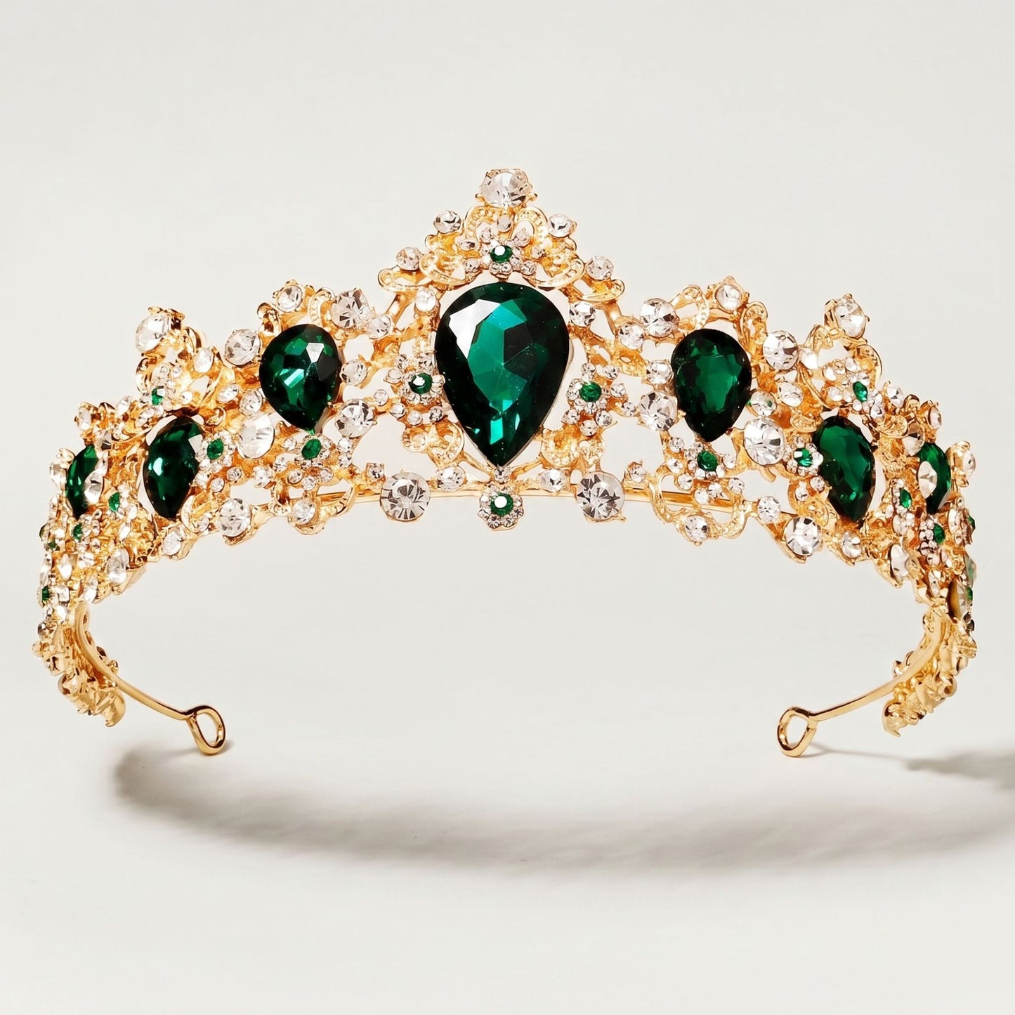 Baroque Vintage Bride Crystal Crown Hair Accessory for Weddings and Parties