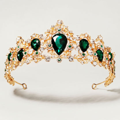 Baroque Vintage Bride Crystal Crown Hair Accessory for Weddings and Parties