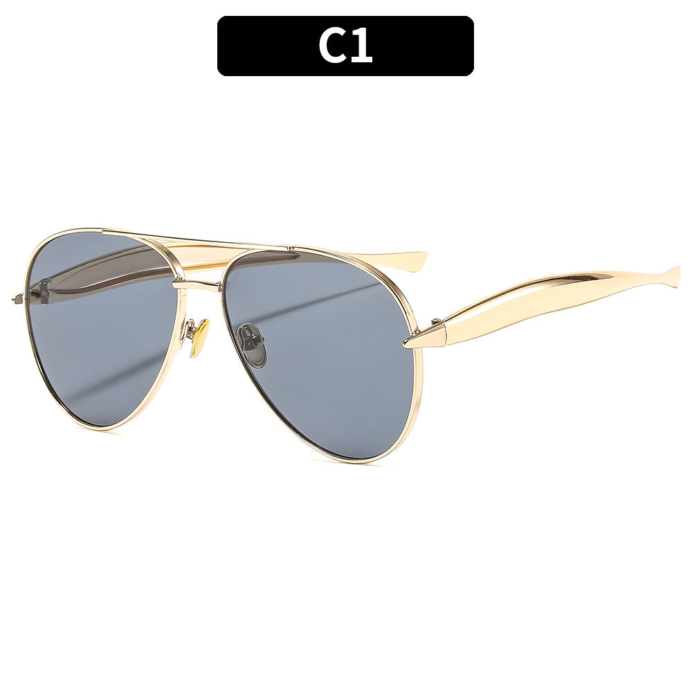 Trendy Full-Rim Metal Sunglasses for Men and Women