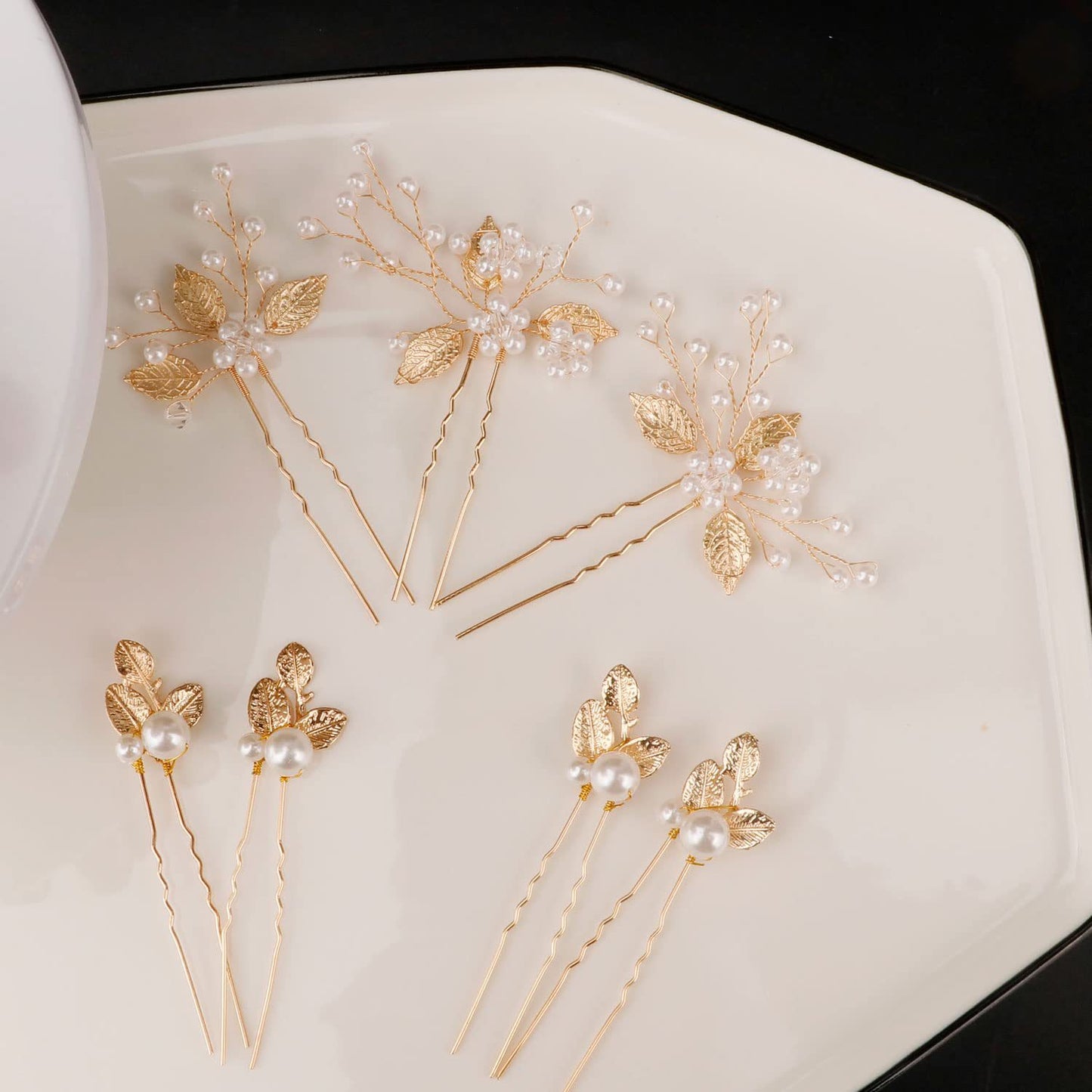 Handmade Pearl Floral Hairpin Set for Bridal