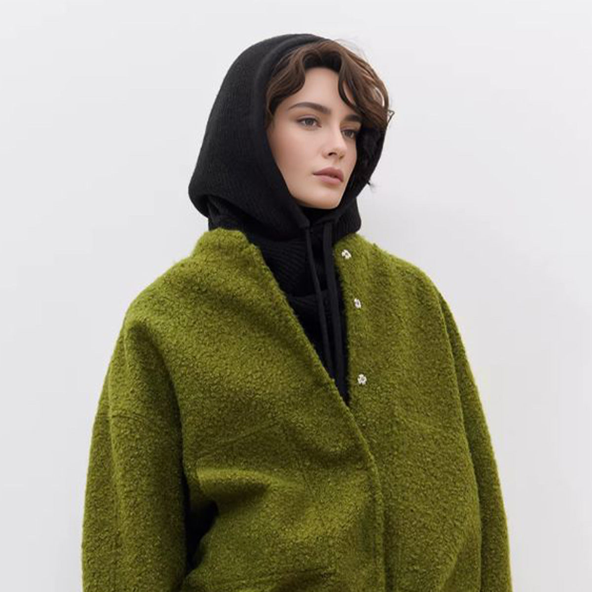 Knitted Balaclava Hoodie Scarf Warm Multifunctional