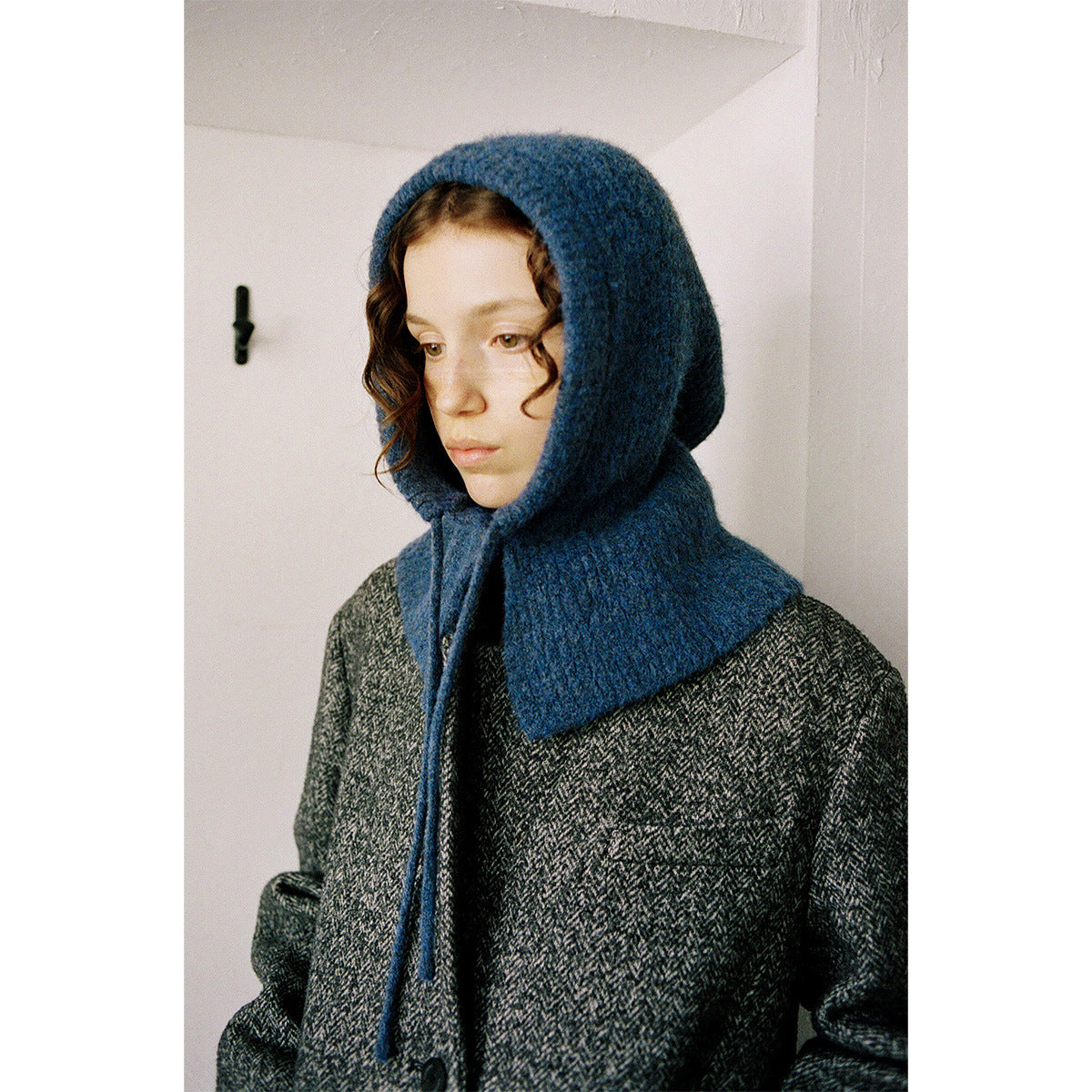 Knitted Windproof Balaclava Hat for Women with Neck Protection