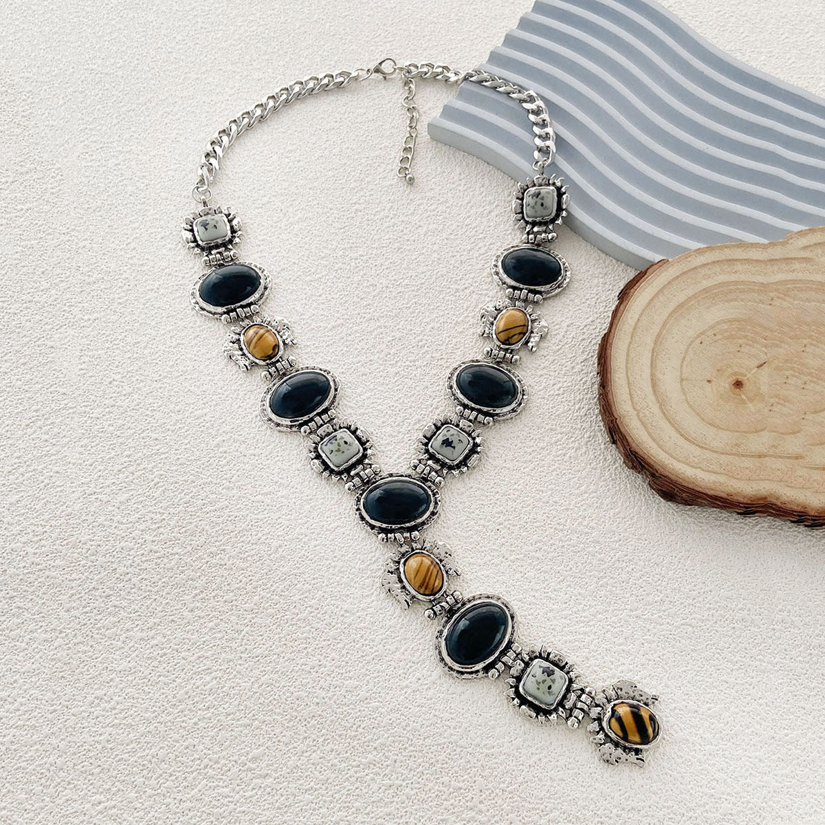 Necklace Geometric Resin Gem Pendant Everyday Casual