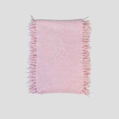 Knitted Tassel Wool Blend Scarf - Soft Casual Unisex Neck Warmer