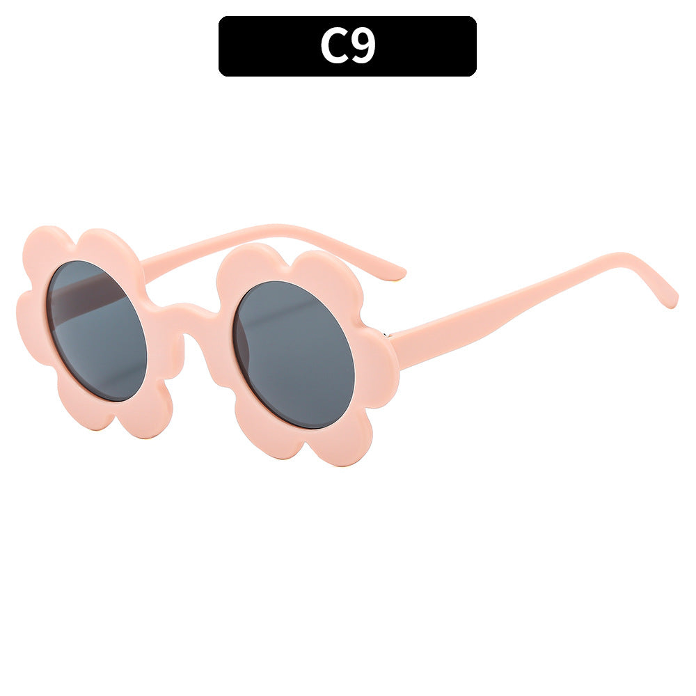Trendy Floral Sunglasses Stylish Heart-Shaped UV400 Protection