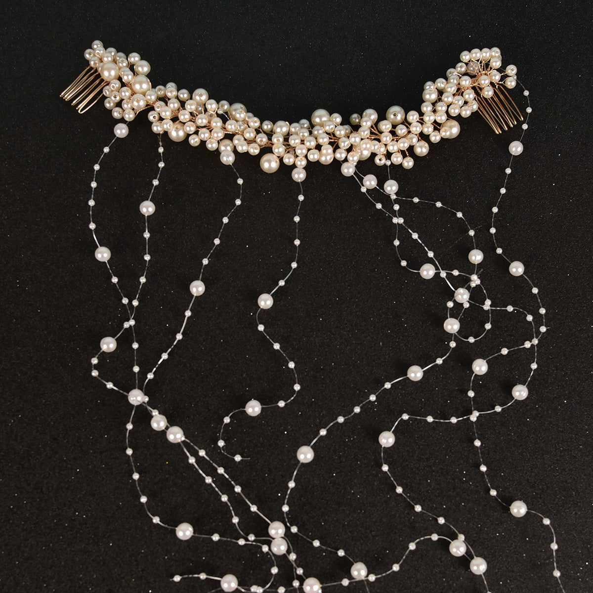 Pearl Tassel Handmade Hair Comb Wedding Accessories