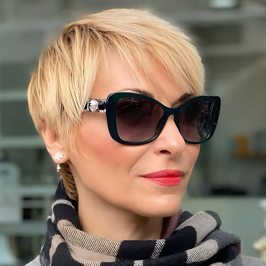 Butterfly Frame Pearl Accent Sunglasses UV400 Protection