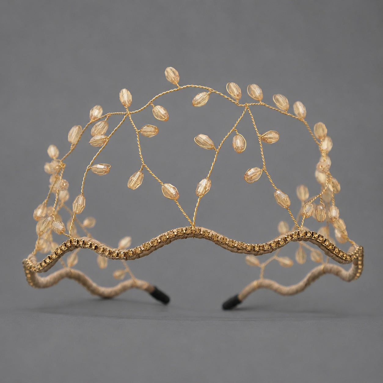 Handcrafted Crystal Beaded Headband Elegant Hair Accessory
