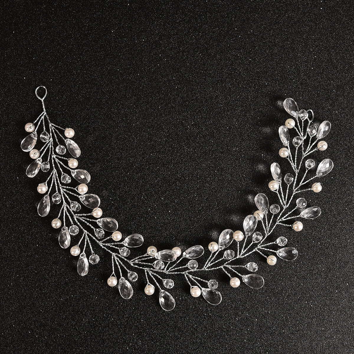 Pearl and Rhinestone Handmade Wedding Hairband