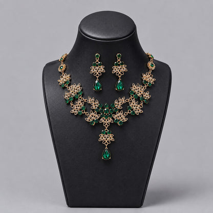 Luxury Bridal Jewelry Set with Pearl and Rhinestone for Weddings and Parties
