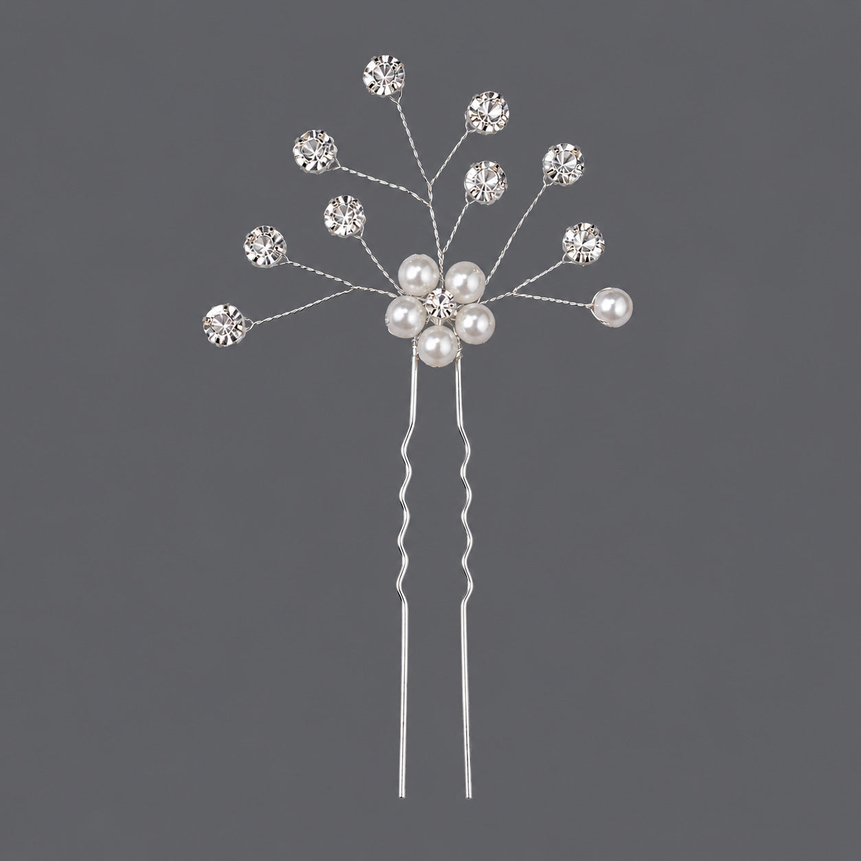 Exquisite Pearl and Crystal Flower Headpiece for Bridal Photoshoots