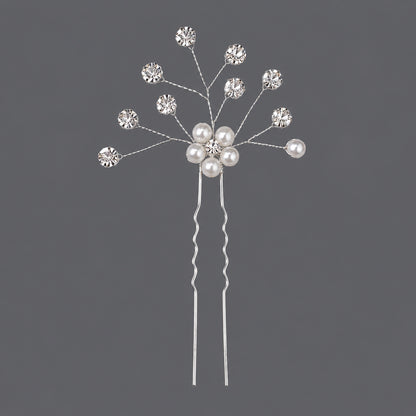 Exquisite Pearl and Crystal Flower Headpiece for Bridal Photoshoots