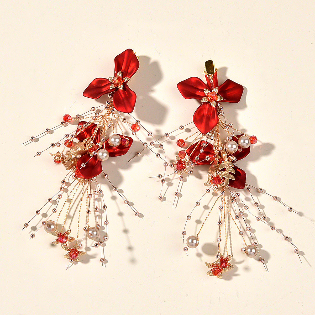 Floral Hair Clips Set Bridal Wedding Party