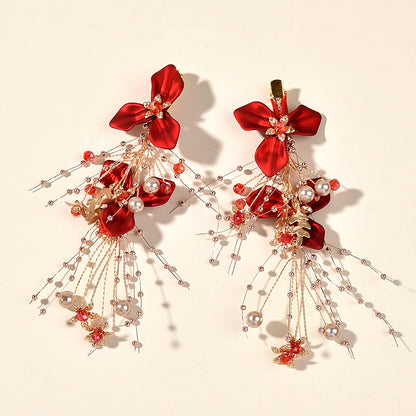 Floral Hair Clips Set Bridal Wedding Party