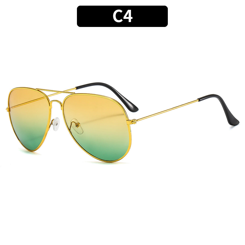 Retro Metal Frame Sunglasses with UV400 Protection