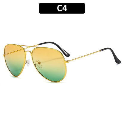 Retro Metal Frame Sunglasses with UV400 Protection