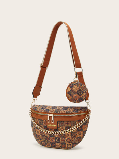 Trendy Floral Cork Crossbody Bag for Women