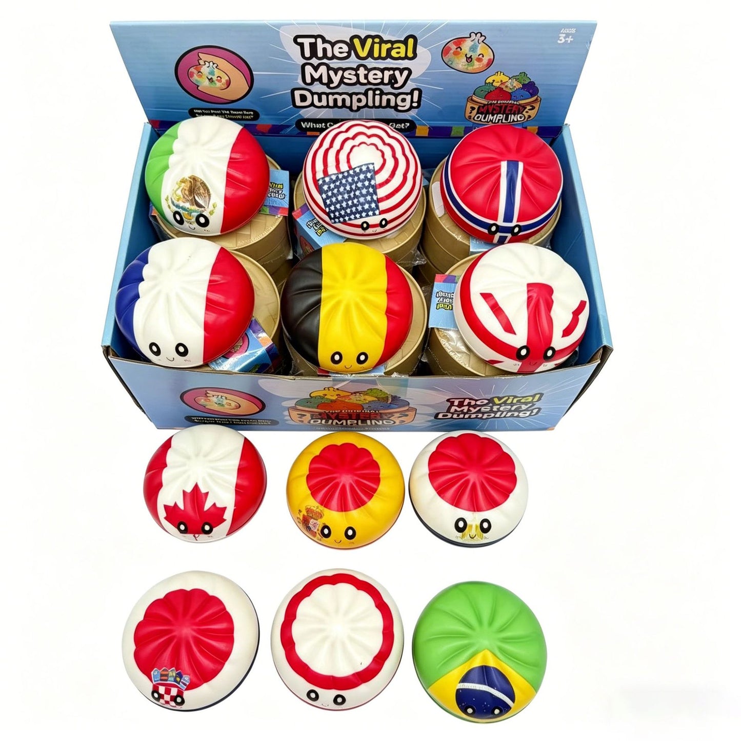 Dumpling Squishy Toy Smiley TPR Stress Relief