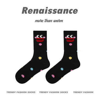 Cozy Cat Mid Calf Plush Polyester Socks