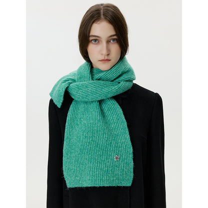 Chic Star Design Knitted Wool Blend Scarf for Women