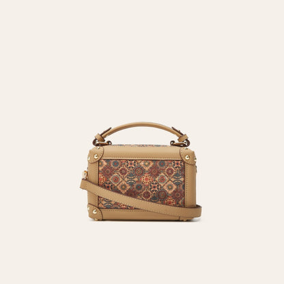 Bohemian Style Printed Cork Bag - Portable Makeup Handbag