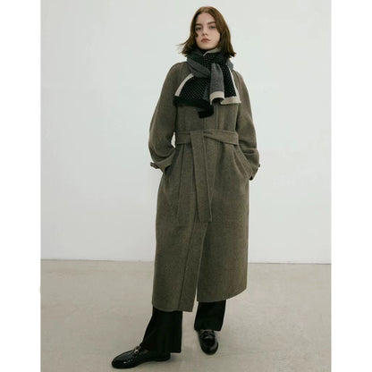 Polka Dot Two-Tone Knit Scarf Cozy All-Season Accessory